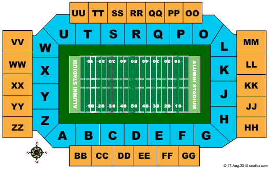 Alumni Stadium Seating Chart